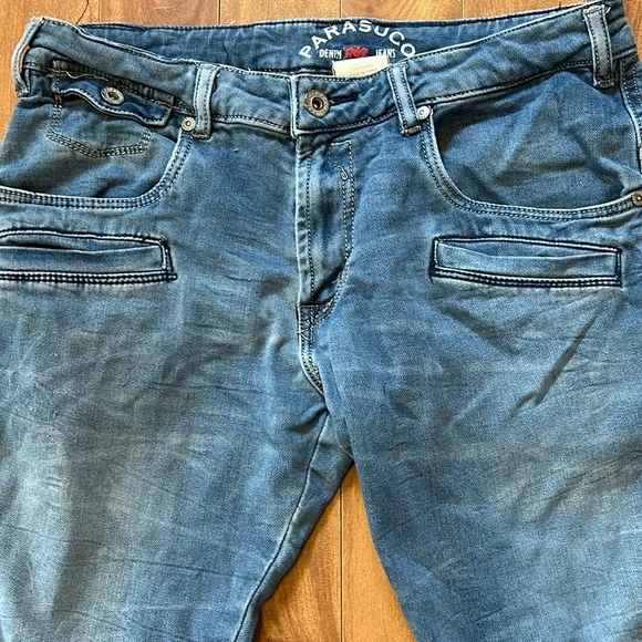 PARASUCO💫Men’s Blue Vintage Straight Leg Front Pocket Jeans - Picture 6 of 12